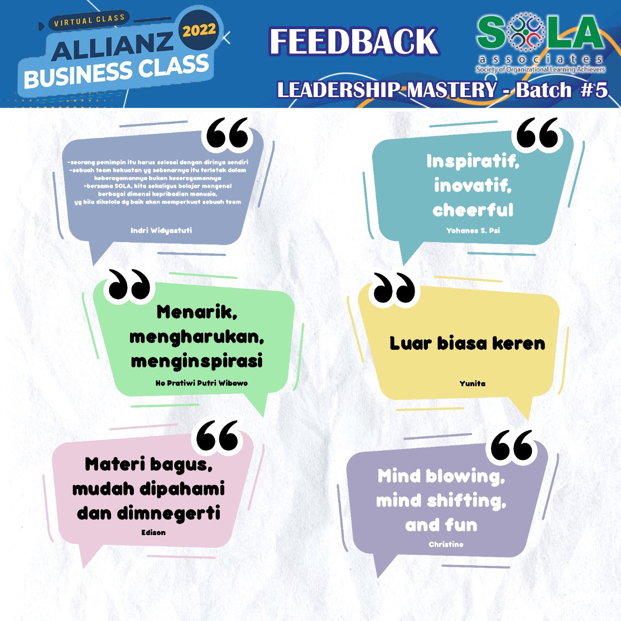 Leadership Mastery Batch 5, Allianz Business Class 2002 - 3