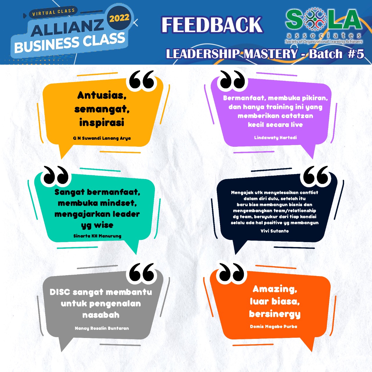 Leadership Mastery Batch 5, Allianz Business Class 2002 - 5