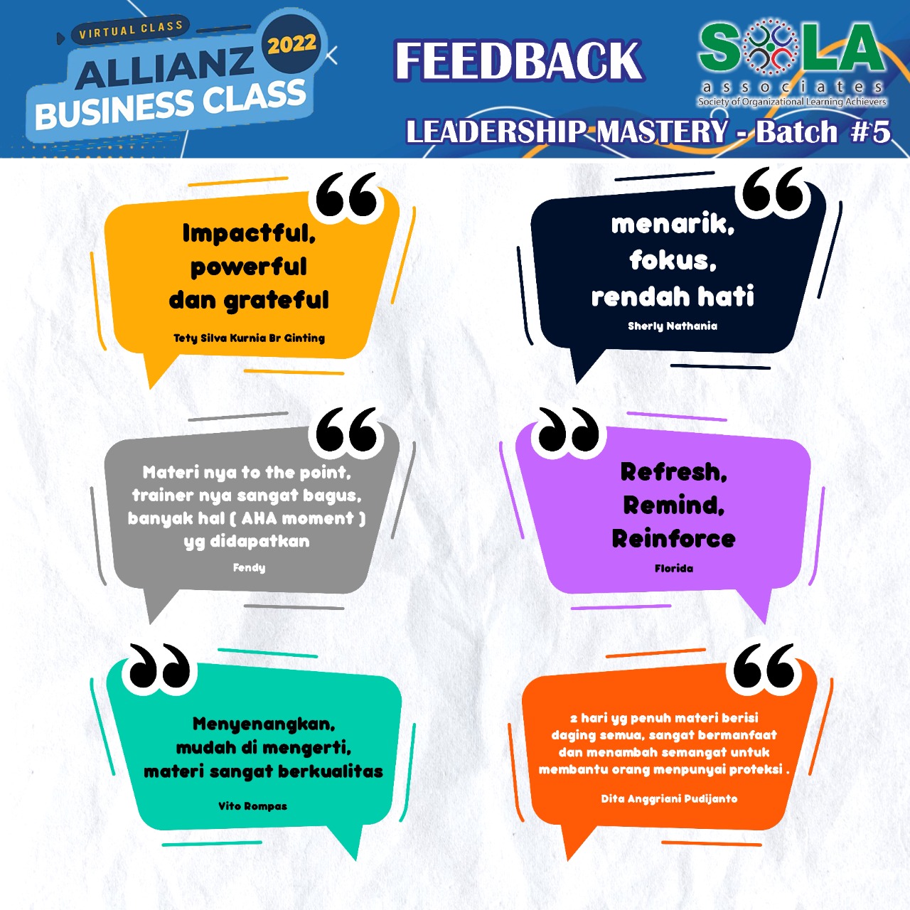 Leadership Mastery Batch 5, Allianz Business Class 2002 - 6