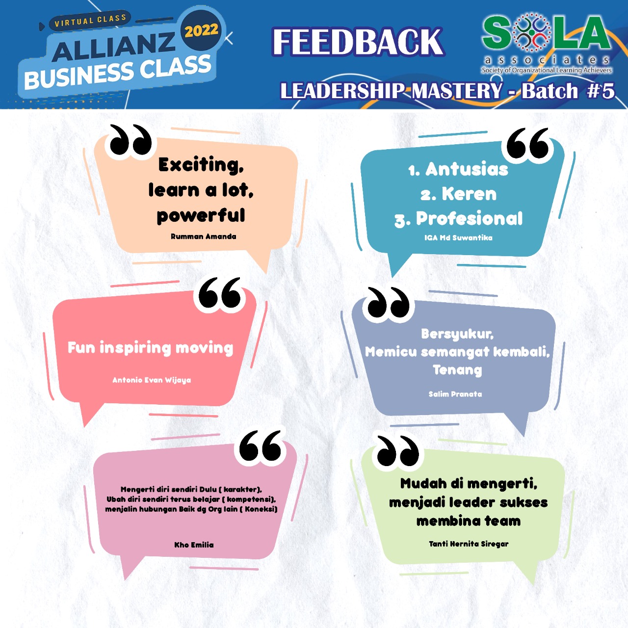 Leadership Mastery Batch 5, Allianz Business Class 2002 - 7